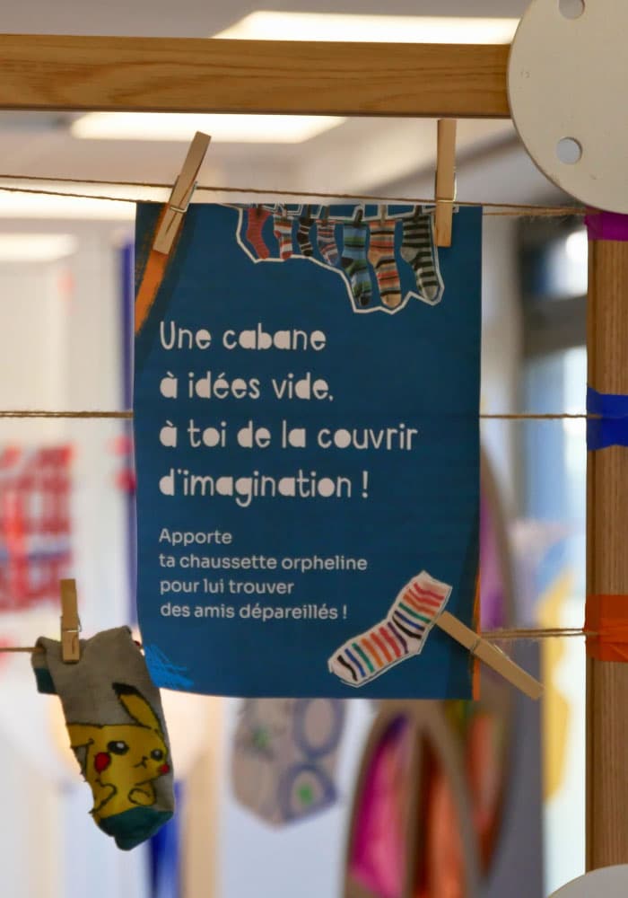 affiche explicative pour la cabane à idées orphelines